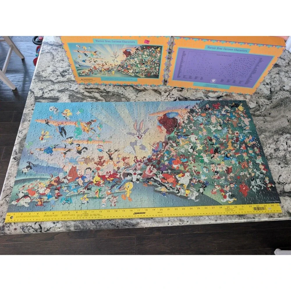 1996 Warner Bros cartoon characters 1000 piece jigsaw puzzle Rare Find, Vintage